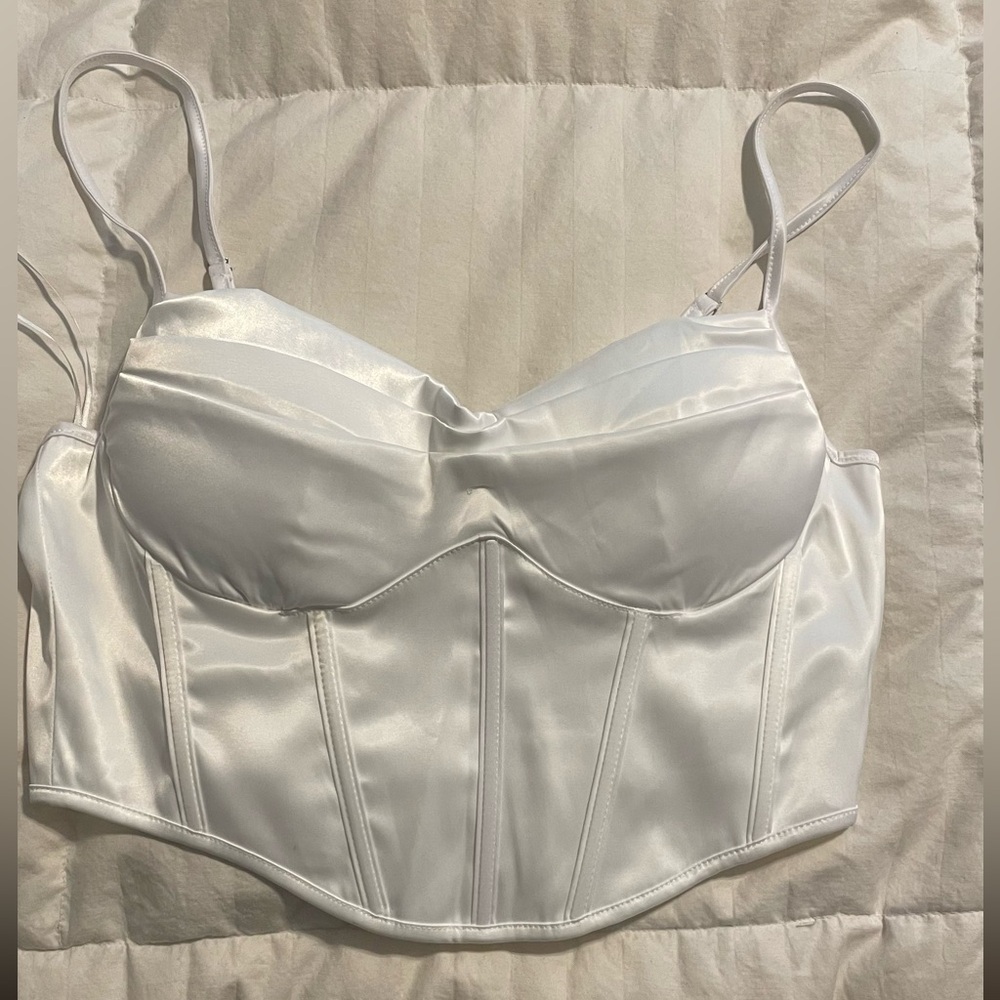 White corset top